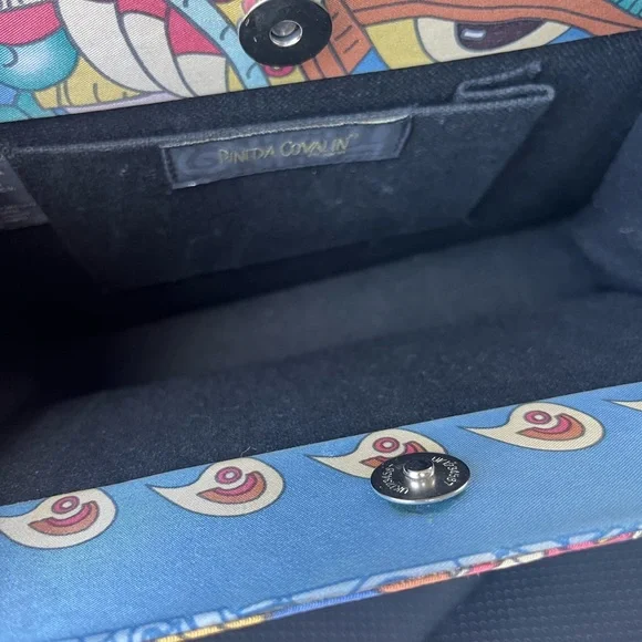 Pineda Covalin Colorful Silk Geometric Pattern Shoulder Bag - Picture 5 of 6